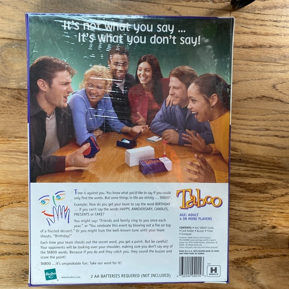 NIB Taboo Game the Game of Unspeakable Fun - Picture 2 of 3